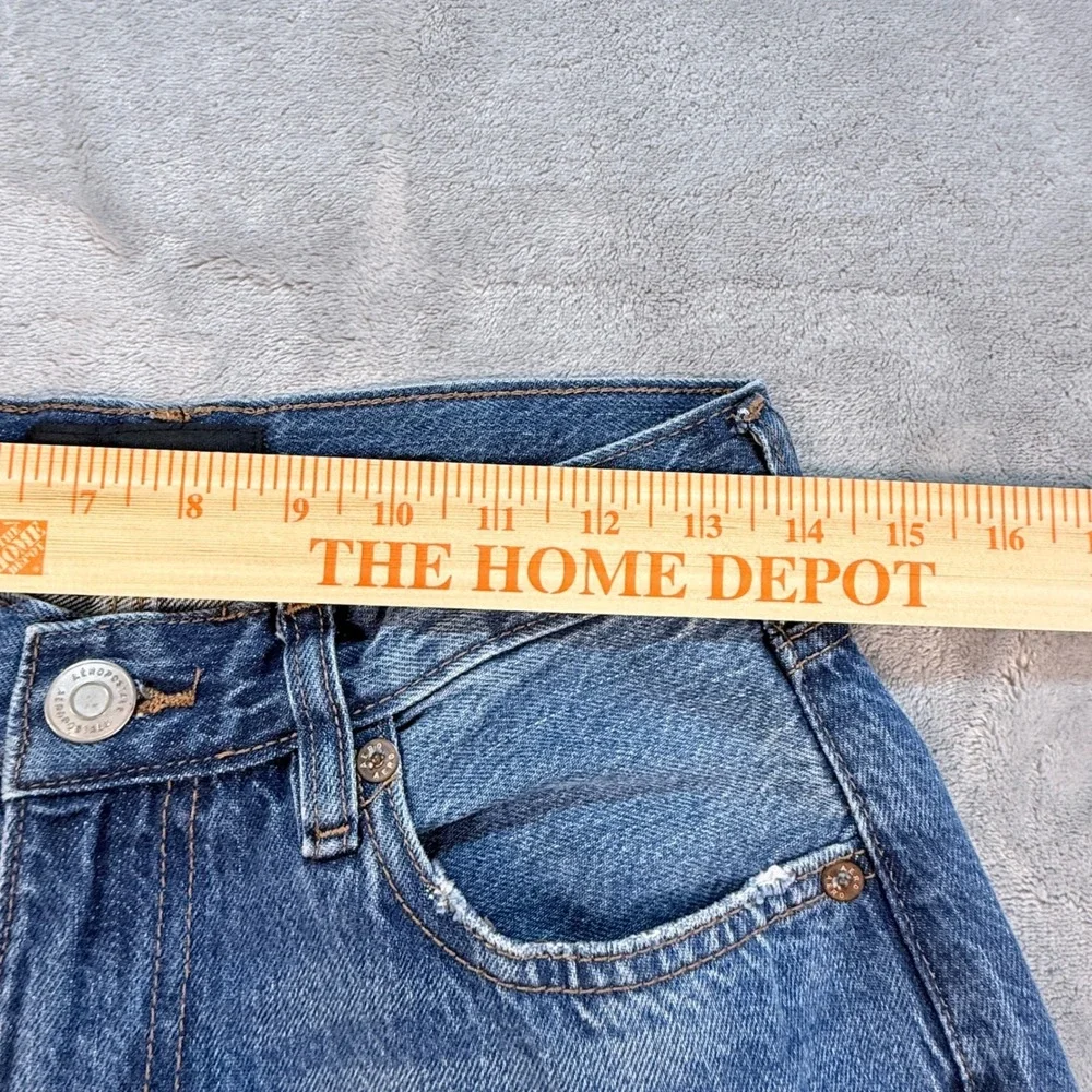 AEROPOSTALE‎ High Rise Super Wide Leg Distressed Denim Jeans Women's Size 6 - Picture 6 of 11